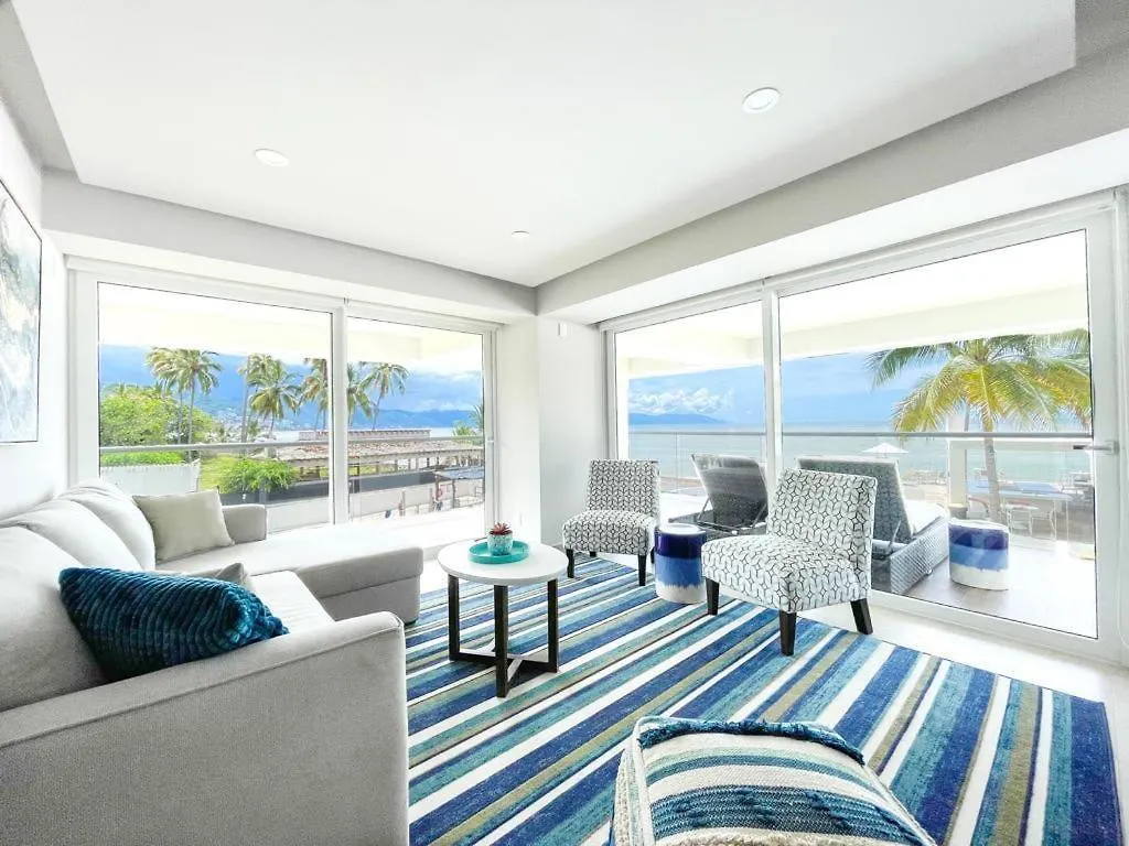 Ferienhaus Beachfront X-Large Corner Unit-2 Bdr- Ocean View Puerto Vallarta